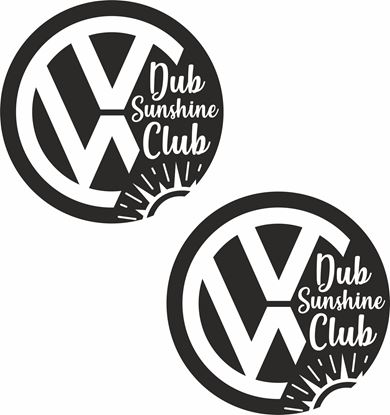 Picture of VW Dub Sunshine Club Decals / Stickers