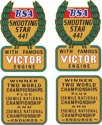 Picture of BSA Shooting Star 441...  Decals / Stickers