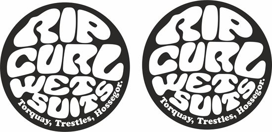 thumbnail image 2 of RIP CURL White Vinyl Die-Cut Decal – 6" X 2.9" – Surfing Sticker – Made In USA – Oracal Brand 2 of 6