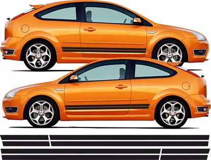Picture of Focus MK2 3 Door side Stripes / Stickers