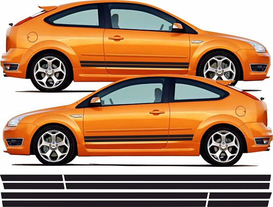 Picture of Focus MK2 3 Door side Stripes / Stickers