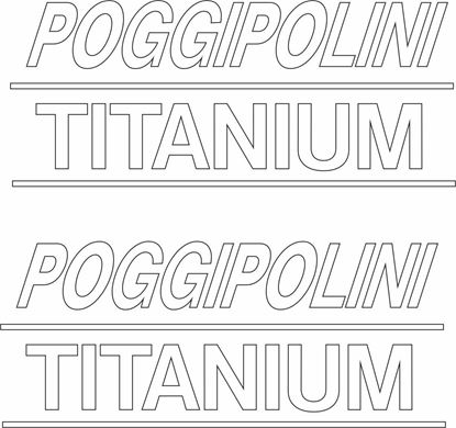 Picture of "Poggipolini Titanium" Decals / Stickers