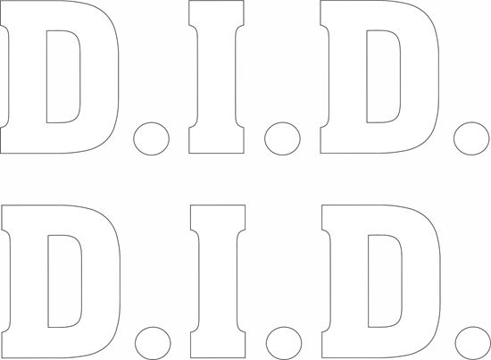 Picture of "D.I.D." Decals / Stickers