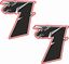 Picture of "7" Carlos Checa Decals / Stickers