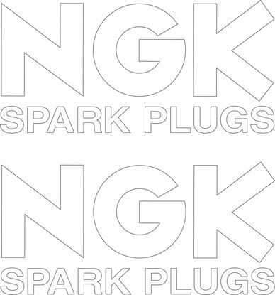 Picture of "NGK Spark Plugs" Decals / Stickers