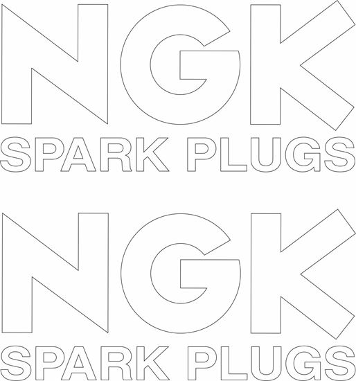 Picture of "NGK Spark Plugs" Decals / Stickers