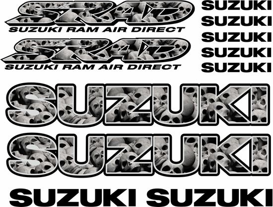 Picture of Suzuki GSX-R Srad Skull Decals / Stickers kit