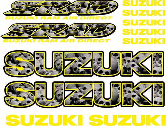 Picture of Suzuki GSX-R Srad Skull Decals / Stickers kit