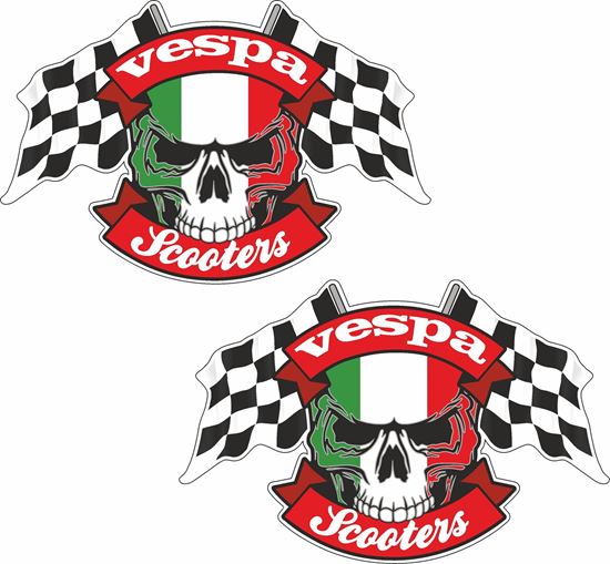 Picture of Vespa Italia Skull Decals / Sticker