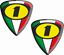 Picture of Italia "1" Shield Decals / Sticker