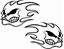 Picture of Flames Skull Decals / Stickers