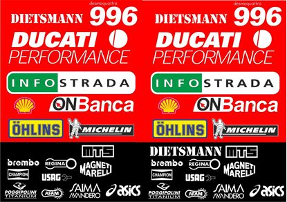 Picture of 996 / 916 / 998 Foggy Fogarty WSB replica Decals / Stickers