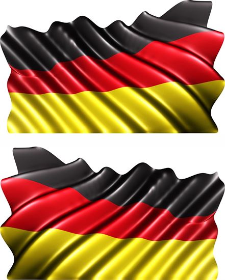 Picture of Germany waving Flag general panel Decals / Stickers