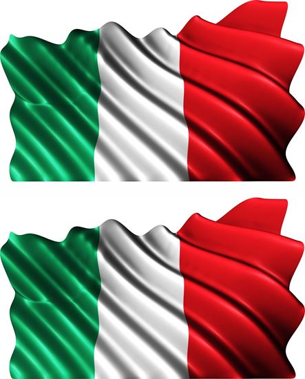 Picture of Italy waving Flag  general panel Decals / Stickers