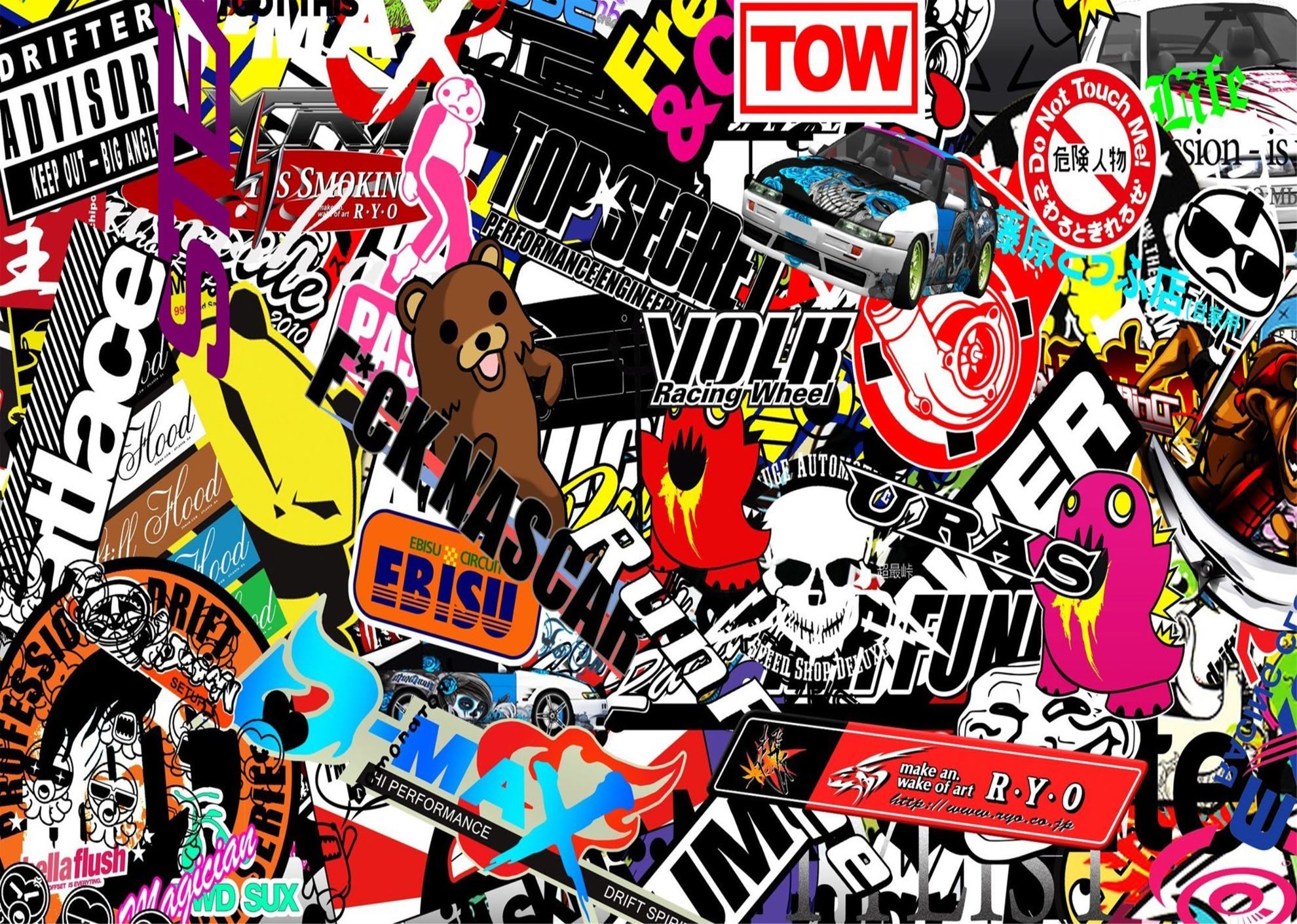 Zen Graphics JDM Sticker Bomb Vinyl Wrap Sheet