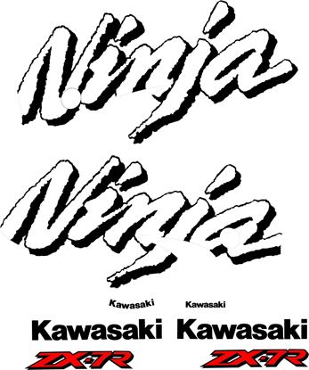 Picture of Kawasaki ZX-7R  P3 Ninja 1998 custom colour Decals / Stickers