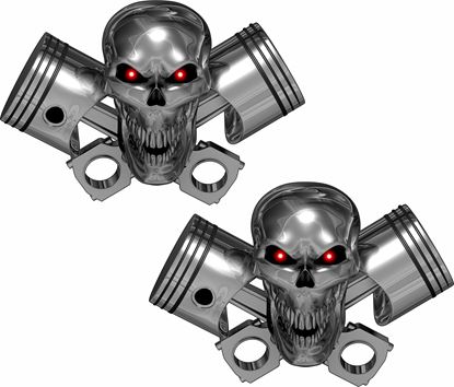 Picture of Skull and Pistons general panel  Decals / Stickers