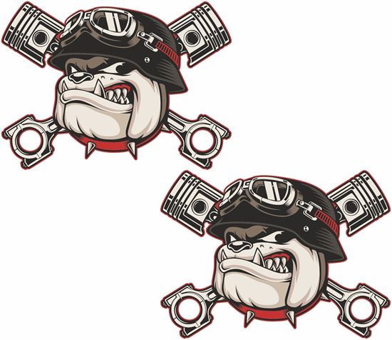 Picture of Bulldog Piston Decals / Stickers