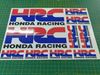 Picture of HRC Honda Racing Track and street race sponsor Sticker Sheet