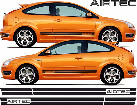 Picture of Focus MK2 3 Door Airtec side Stripes / Stickers
