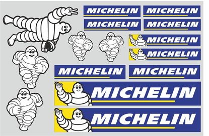 Picture of Michelin Track and street race sponsor Sticker Sheet