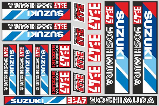 Picture of Team "Suzuki Yoshimura" Track and street race sponsor Sticker Sheet