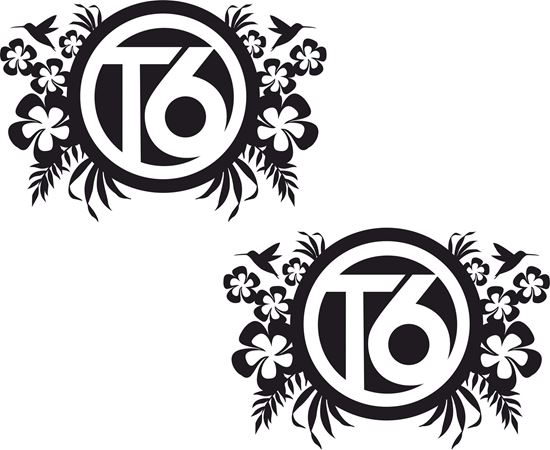 Picture of "T6" Florals General panel  Decals / Stickers