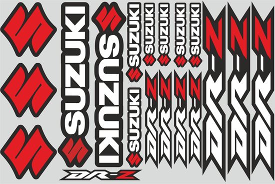 Picture of "Suzuki DR-Z" Track and street race sponsor Sticker Sheet