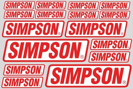 Picture of "Simpson" Track and street race sponsor Sticker Sheet