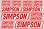 Picture of "Simpson" Track and street race sponsor Sticker Sheet