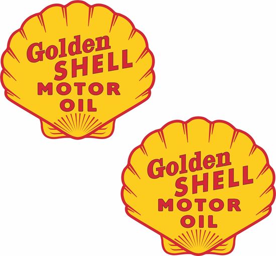 Picture of Golden Shell Motor Oil Decals / Sticker