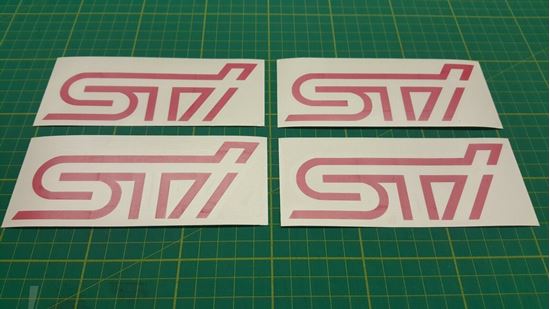 Picture of STi Mud Flap Decals / Stickers