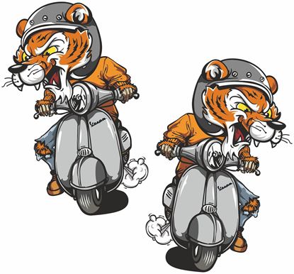 Picture of Vespa Tiger Decals / Stickers