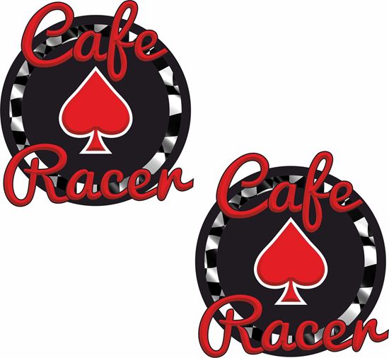 Picture of "Cafe Racer" Shield Decals / Stickers