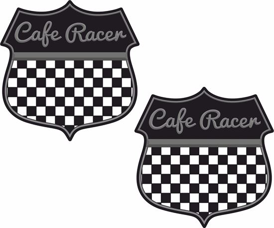 Picture of "Cafe Racer" Shield Decals / Stickers