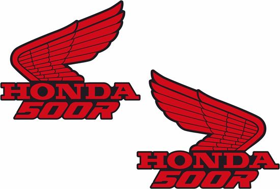 Picture of Honda CR / XR / XL 500R replacement Tank Decals / Stickers