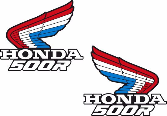 Picture of Honda CR / XR / XL 500R replacement Tank Decals / Stickers