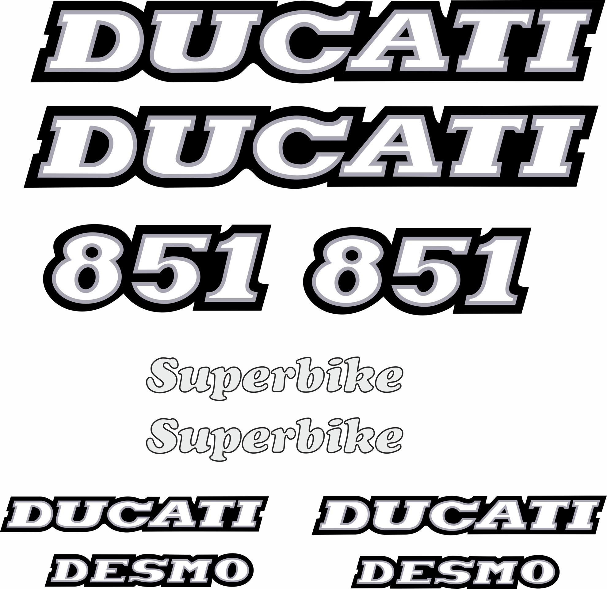Zen Graphics DUCATI 851 1989 1990 replacement Decals / Stickers