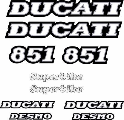 Picture of DUCATI 851 1989 - 1990 replacement Decals / Stickers