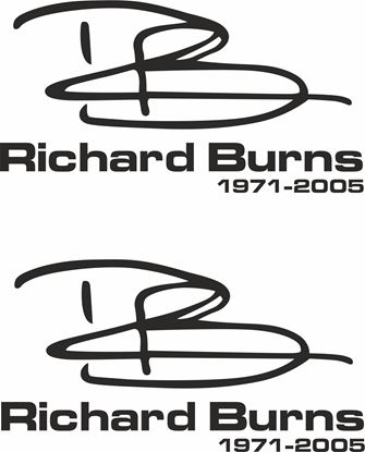 Picture of Richard Burns 1971 - 2005 Decals / Stickers