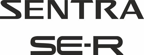 Picture of Nissan Sentra SE-R replacement rear Decals / Stickers