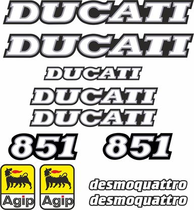 Picture of DUCATI 851 1991 - 1992 replacement Decals / Stickers