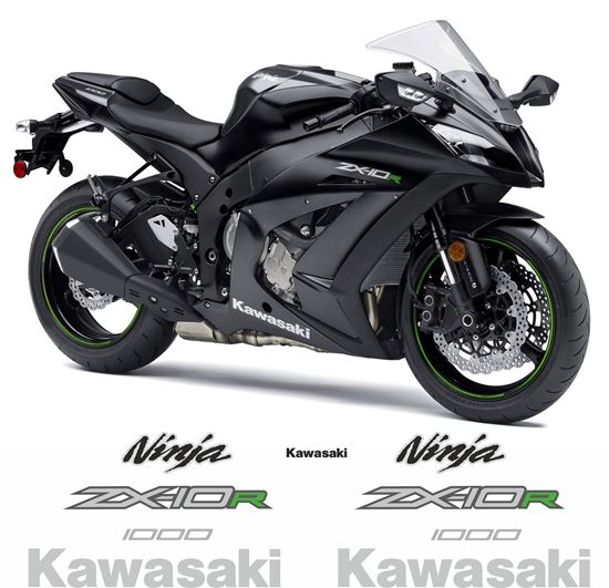 Picture of Kawasaki ZX-10R Ninja 2014 Replacement Decals / Stickers