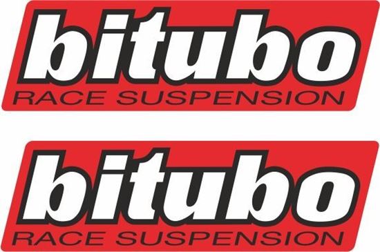 Picture of "Biturbo Race Suspension" Track and street race sponsor Decals / Stickers