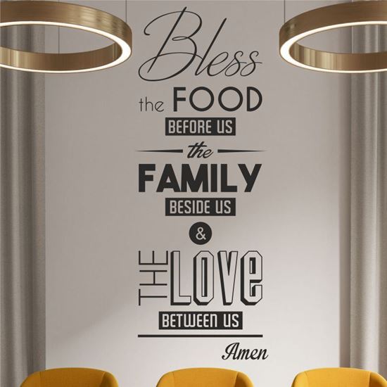 Picture of "Bless the food before us..."  Wall Art sticker
