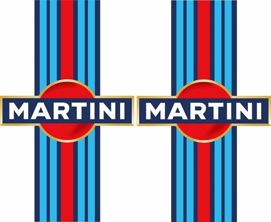 2 Martini Racing Logo - Graphics Decals Sticker Kit - the Logo are