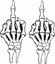 Picture of Skeleton Hand Decals / Stickers
