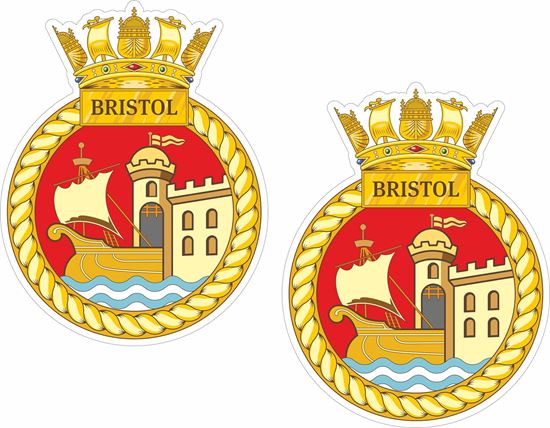 Picture of HMS Bristol (D23), emblem Sticker