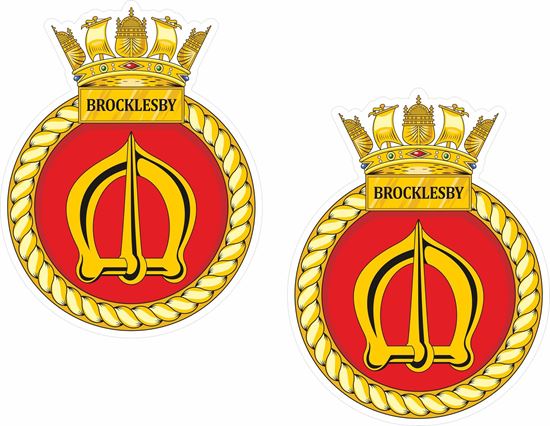 Picture of HMS Brocklesby (M33), emblem Sticker