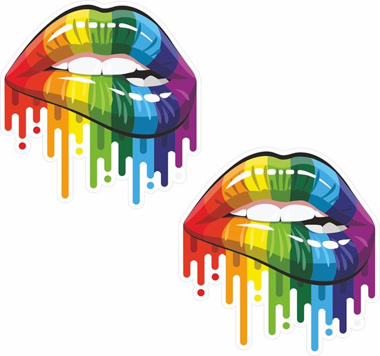 Picture of Rainbow Lips  general panel  Decals / Stickers